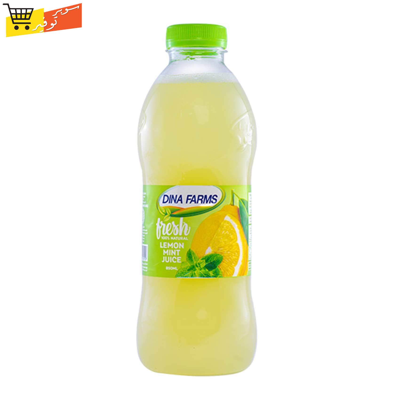عصير مزارع دينا ليمون بالنعناع لتر 